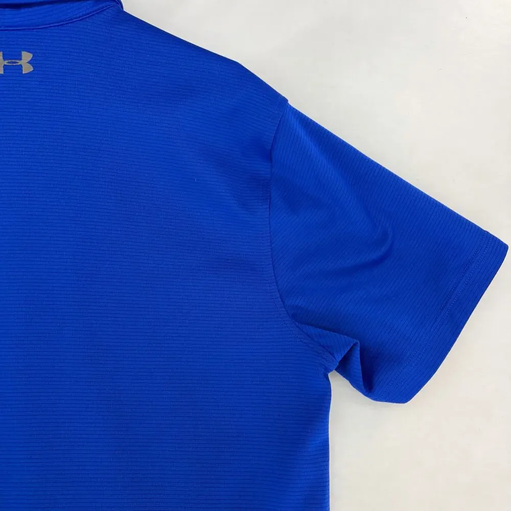 Under Armour HeatGear Mens Golf Polo Shirt Royal Blue Large - Picture 12 of 14